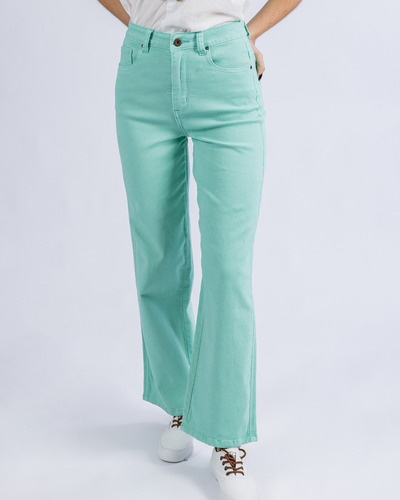 Pantalón Twill Dama Ufo Paris Verde Oferta