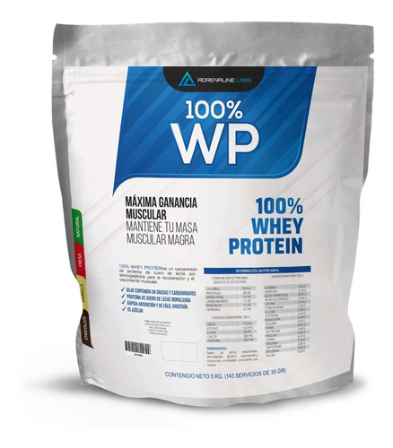 100% Whey Protein Adrenaline Labs 5k Proteina Concentrada
