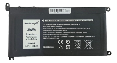 Bateria P/ Dell Inspiron 7560 7460 7368 7472 5570 39wh Wdx0r