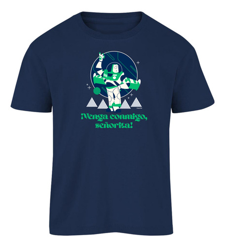 Pixar Playera Infantil Toy Story Buzz Modo Español Oficial