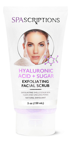 Exfoliante Facial Con Acido Hialuronico Y Azucar Para La Car