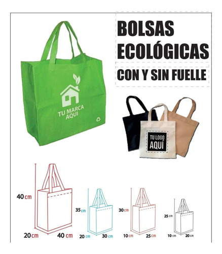 Bolsas Ecológicas Material Pop Con Logo Incluido