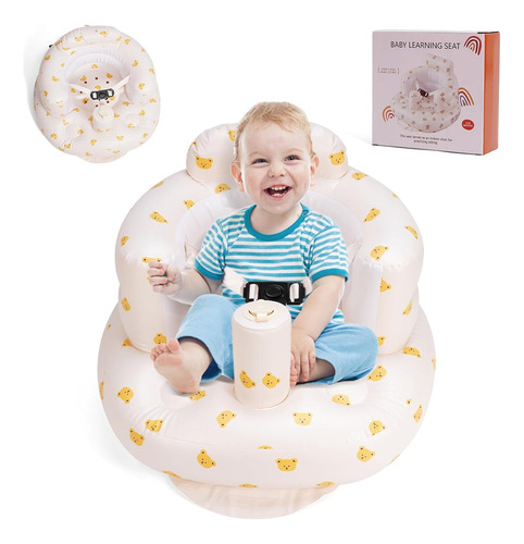Asiento Inflable Mejorado Para Bebé Con Arnés De 3 Puntos, S