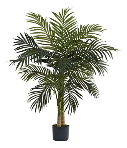 Nearly Natural 5357 Golden Cane Palm Tree, 4 Pies, Ve