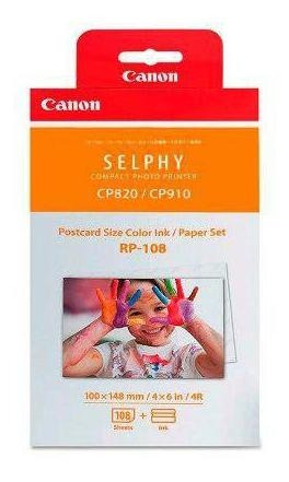 Papel Canon Rp108 Para Impressora Selphy - 108 Folhas