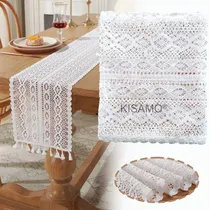 Comprar Caminos De Mesa Bordados Encaje Mantel Decorativo Con Borlas