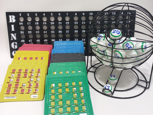 Imagen 1 de 3 de Bingo Profesional Con 200 Tablas Plásticas
