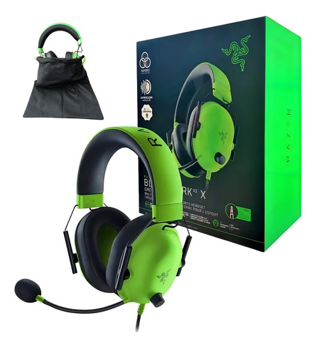 Audifonos Gamer Razer Blackshark V2 X Verde 3.5mm Verde