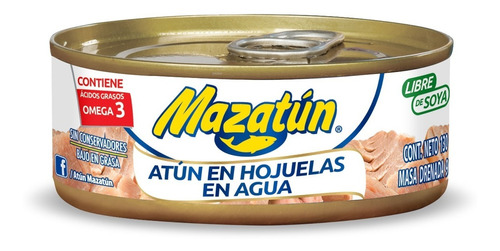 Atún Mazatún En Hojuelas En Agua 130 Gr