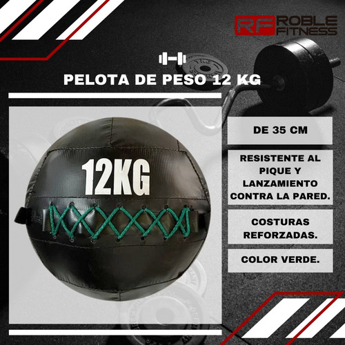 Imagen 3 de 8 de Pelota Sin Pique 12kg Medicine Ball Crossfit Funcional