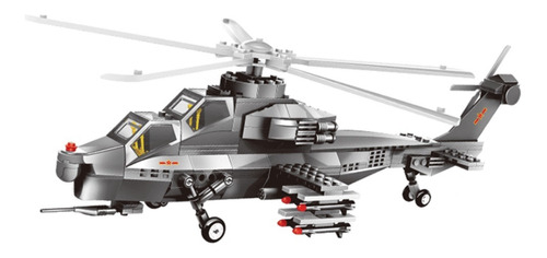 Helicoptero De Ataque Ejercito Chino Wz-10, Compatible Lego