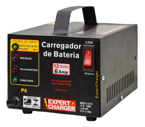 Carregador Bateria 12v + Voltímetro Grátis