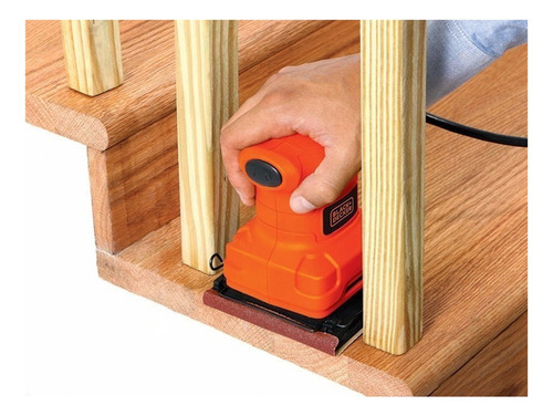 Lijadora profesional orbital Black+Decker BS200 naranja 50Hz 200W 220V