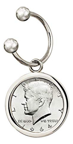 Llavero Jfk Half Dollar Moneda De 1964 | Auténtica United St