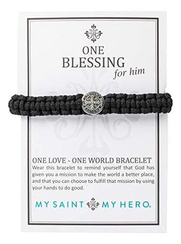 Pulsera My Saint My Hero One Blessing Para Hombre, Tejido A