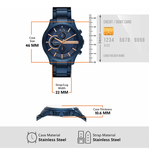 Reloj Armani Exchange Ax2430 Cronógrafo Para Hombre Inoxidab
