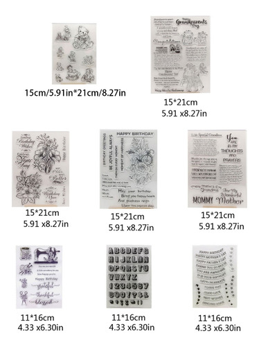 (8 #mold) Sellos De Silicona Para Tarjetas, Sellos Con Patro