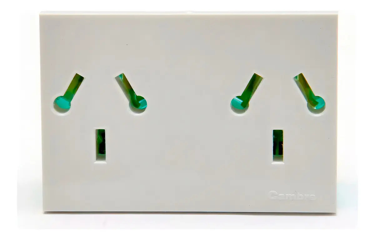 Modulo Toma Bipolar C/tierra Doble Easyfit Cambre 6989