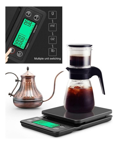 Escala Portátil De Café Lcd De Café Lcd De La Cocina Digital