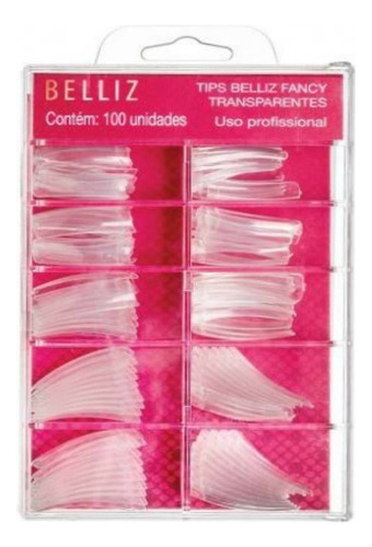 Belliz 100un Tips Belliz Fancy Transparentes Cod.1296