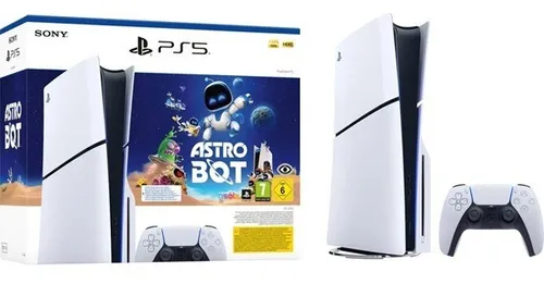 Sony Playstation 5 Slim Disco Astro Bot Bundle Blanco