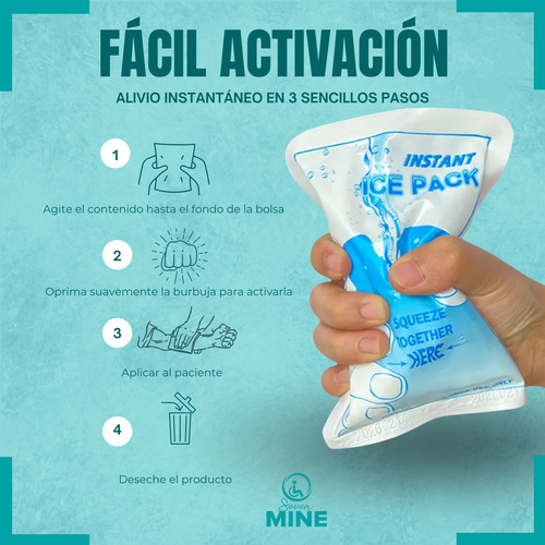 10 Bolsas De Hielo Instantánea 15 X 11.5 Cm | Compresas Frío