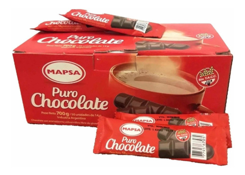 Chocolate Submarino Mapsa Individual-4 Cajas X 50u-envios