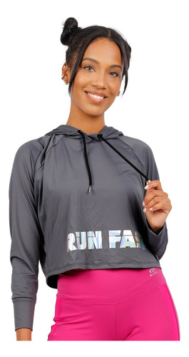 Polera Run Fast - Plomo / Mcc Fitness