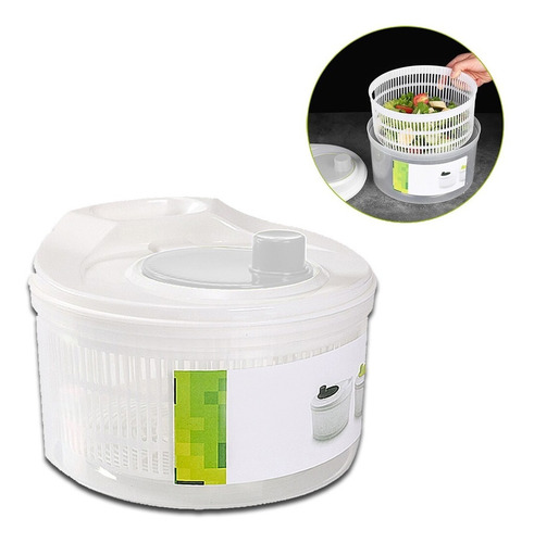 Imagen 3 de 9 de Escurridor Secador De Verduras Centrifuga Pettish Online