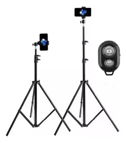 Pedestal p/ Celular Tripé Suporte Preto Profissional Câmera Camer...