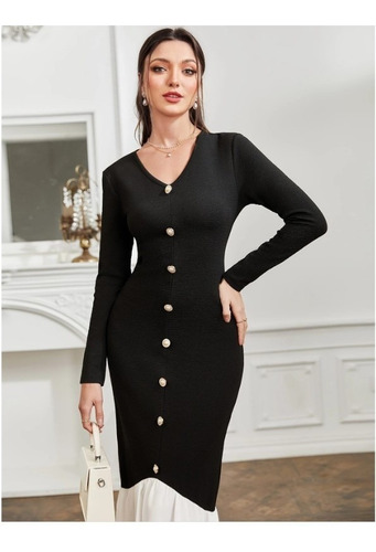 Vestido Largo Sofisticada Sexy Fiesta Antro Coctel Noche 60 | Meses sin intereses Vestido Largo Sofisticada Sexy Fiesta Antro Coctel Noche 60 | Meses sin intereses