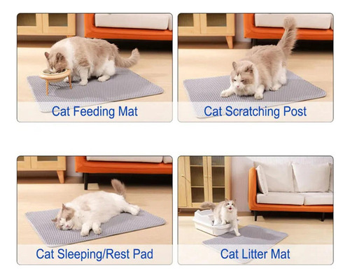 * Tapete Para Gato Arenero 60*45cm Alfombra Caja De Arena