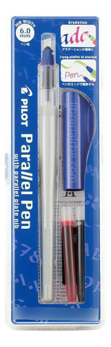 Pluma Caligrafica Pilot Parallel Pen 6,0 X Unidad Color De La Tinta Carga Color Del Exterior Azul