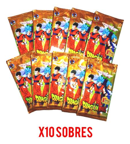 Pack De 10 Sobres De Cartas Dragón Ball Z Coleccionables