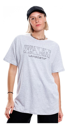 Remera Mujer Oversize Algodon Cuadros Langosta