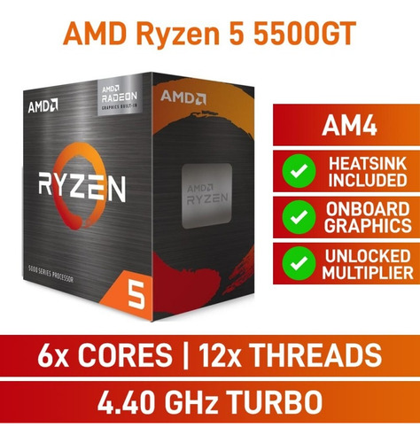 Procesador Amd Ryzen 5500gt 6 Nucleos Am4 Somos Tienda Ofert