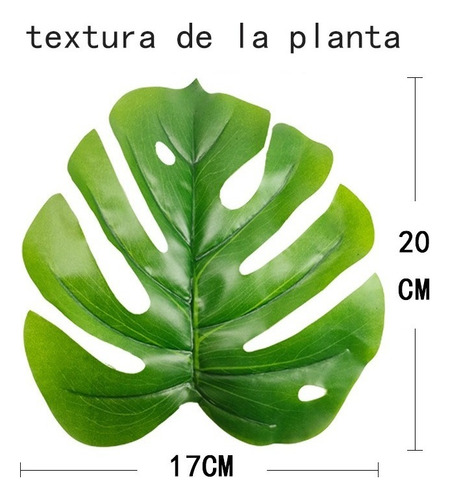 Planta Artificial Monstera, 18 Hojas, Decoración Con Maceta,