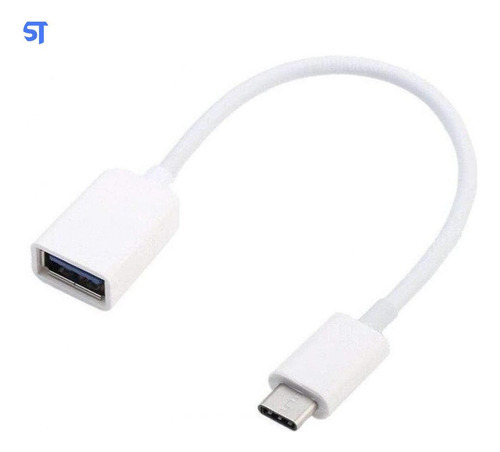 Cabo Otg Kapbom Usb Para Tipo C Branco - Ka-30-ty Branco