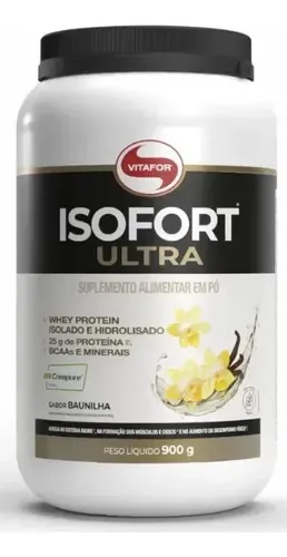 Vitafor Suplemento Proteína Vitafor Isofort Baunilha 900g Creatina Glutamina