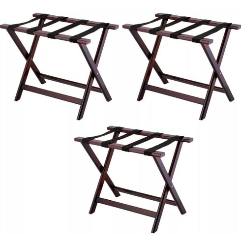 Kit De 3 Porta Equipajes Rack Estante Recamara Hotel Maleta