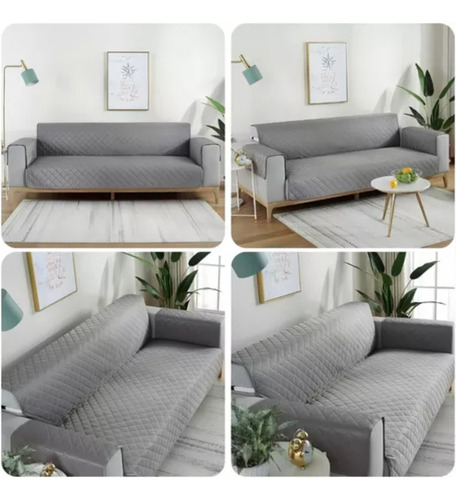 Funda de sofá impermeable gris de 2 plazas OWKUAN para futón, lavable y grueso protector de muebles