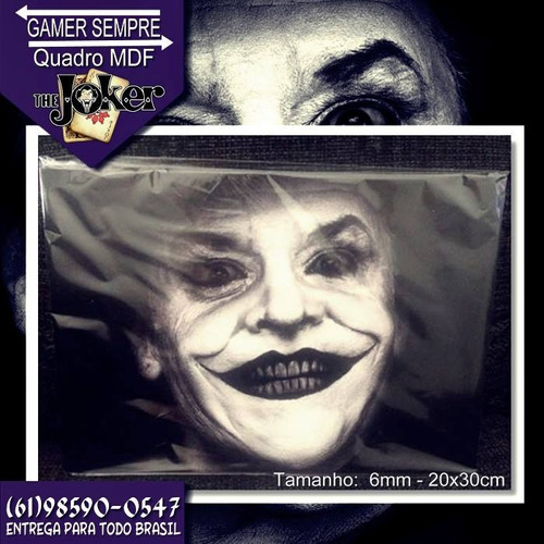 Quadro Placa Mdf Coringa, Joker, Batman #frete Grátis#