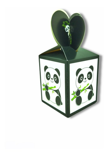 Caja Cotillon Panda Fiesta Oso Chucheria Regalo Sorpresa