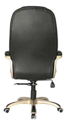 Silla Oficina Cuerina Gerencial Negra Belgica Alta Giratoria