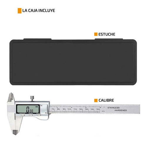 Imagen 6 de 10 de Calibre Digital De Acero Inoxidable 150 Mm Vernier Exactitud
