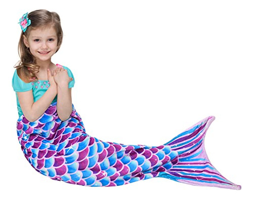 Mermaid Tail Blanket - Plush Mermaid Wearable Blanket For Gi