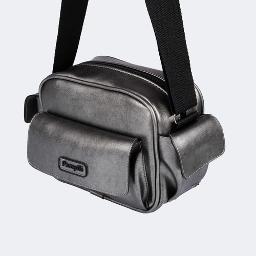 Bolsa Tiracolo Infantil Funcional Casual Pampili Cor Grafite