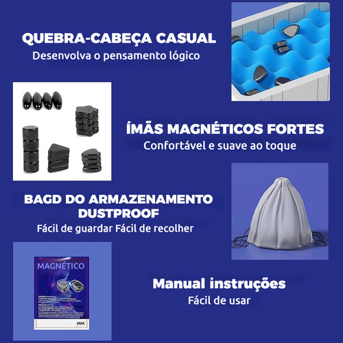 Kit 20 Peças Jogo De Xadrez Magnético 5 Modelos Ímãs De Jogo