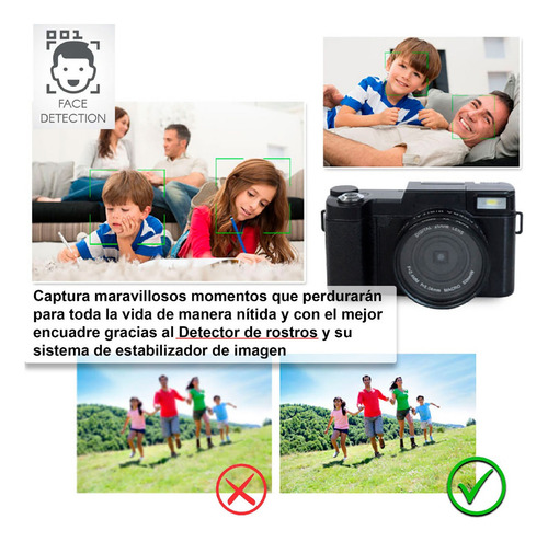 Camara Digital Vak Rf 3' Lcd 48mp Zoom Optico 4k