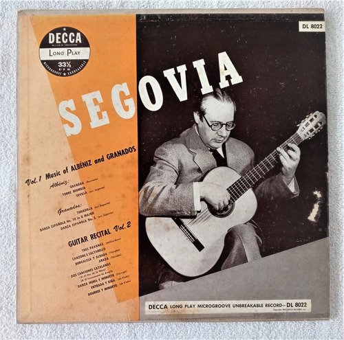 Andres Segovia Lp Guitar Recital Vol. 1